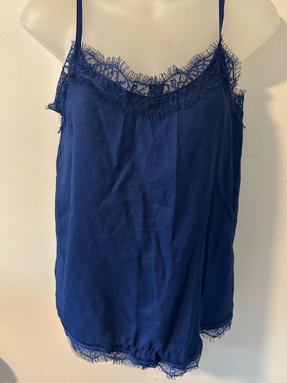 Ardene Navy Lace-Trim Spaghetti Strap Cami